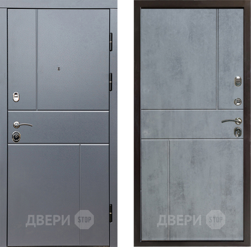 Входная металлическая Дверь Престиж Горизонт Грэй Горизонт Бетон темный в Дубне
