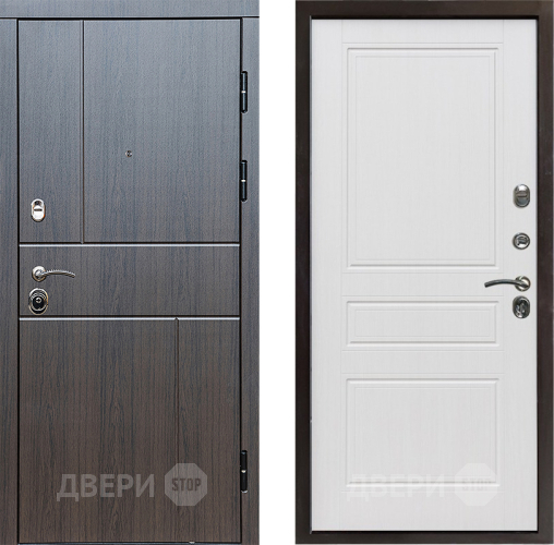 Входная металлическая Дверь Престиж Горизонт Венге Классика Белое дерево в Дубне