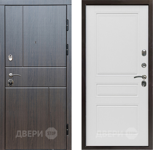 Входная металлическая Дверь Престиж Горизонт Венге Классика Лиственница белая в Дубне