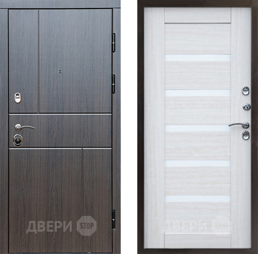 Входная металлическая Дверь Престиж Горизонт Венге Царга Лиственница белая в Дубне