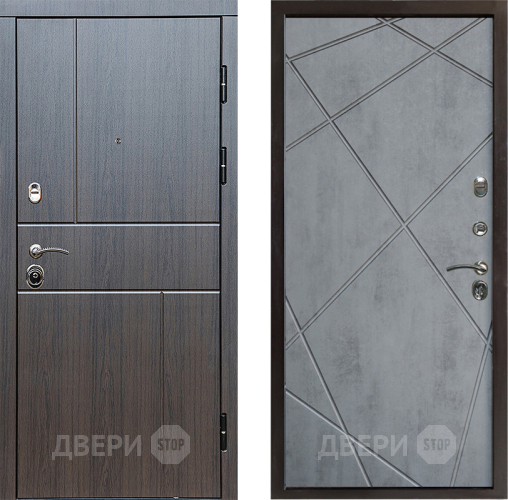 Входная металлическая Дверь Престиж Горизонт Венге Лучи Бетон темный в Дубне