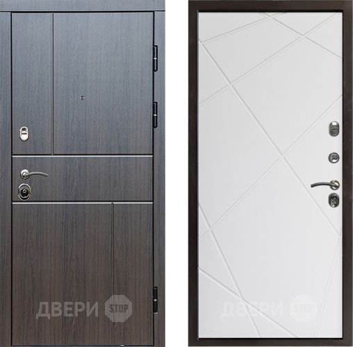 Входная металлическая Дверь Престиж Горизонт Венге Лучи Бетон белый в Дубне