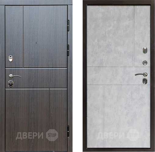 Входная металлическая Дверь Престиж Горизонт Венге Горизонт Бетон светлый в Дубне