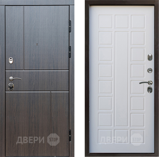 Входная металлическая Дверь Престиж Горизонт Венге Престиж Белое дерево в Дубне