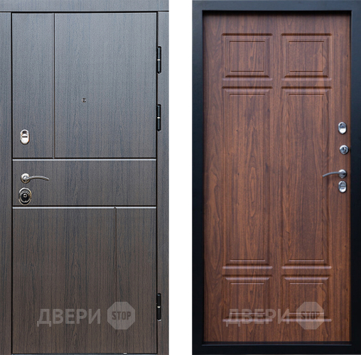 Входная металлическая Дверь Престиж Горизонт Венге Премиум Орех темный в Дубне