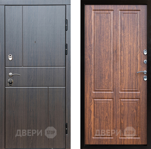Входная металлическая Дверь Престиж Горизонт Венге Премиум Орех светлый в Дубне