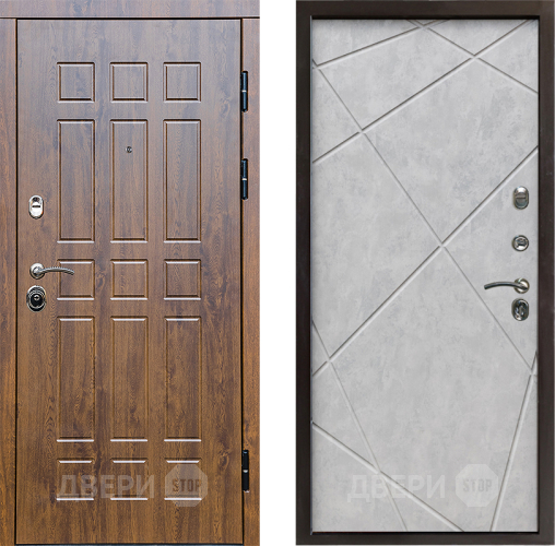 Входная металлическая Дверь Престиж Стандарт Лучи Бетон светлый в Дубне