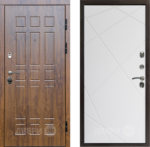 Входная металлическая Дверь Престиж Стандарт Лучи Бетон белый в Дубне