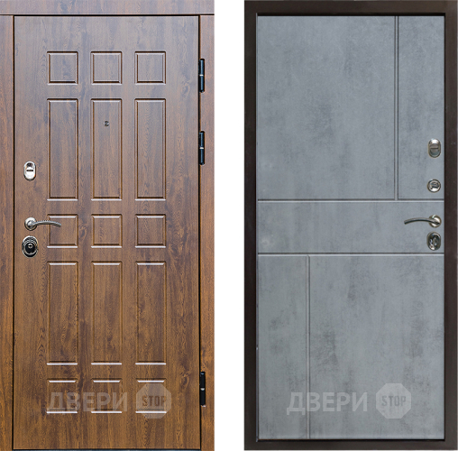 Входная металлическая Дверь Престиж Стандарт Горизонт Бетон темный в Дубне