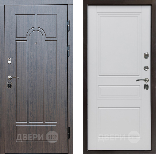 Входная металлическая Дверь Престиж Арка Классика Белый матовый в Дубне