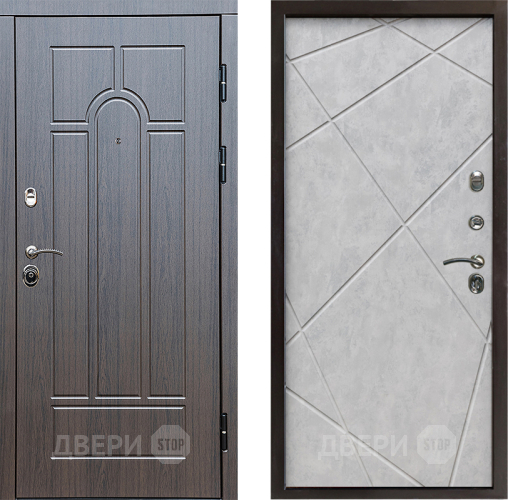 Дверь Престиж Арка Лучи Бетон светлый в Дубне