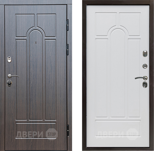 Входная металлическая Дверь Престиж Арка Арка Белое дерево в Дубне