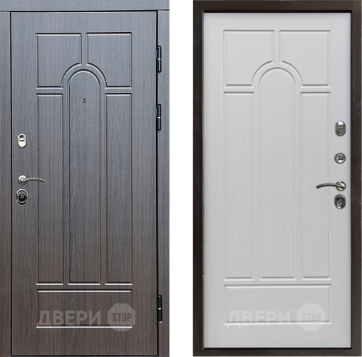 Входная металлическая Дверь Престиж Арка Арка Лиственница белая в Дубне