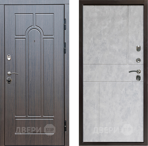 Входная металлическая Дверь Престиж Арка Горизонт Бетон светлый в Дубне