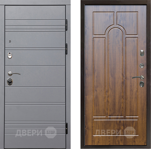 Входная металлическая Дверь Престиж Линия Грэй Арка Дуб в Дубне