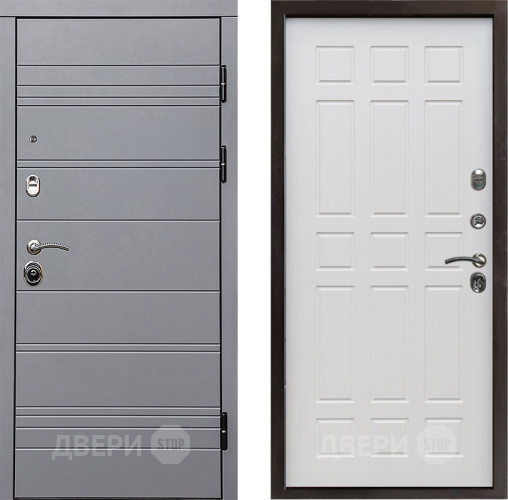 Входная металлическая Дверь Престиж Линия Грэй Спарта Лиственница белая в Дубне