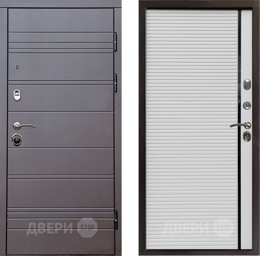 Входная металлическая Дверь Престиж Линия Браун Porte Белый в Дубне