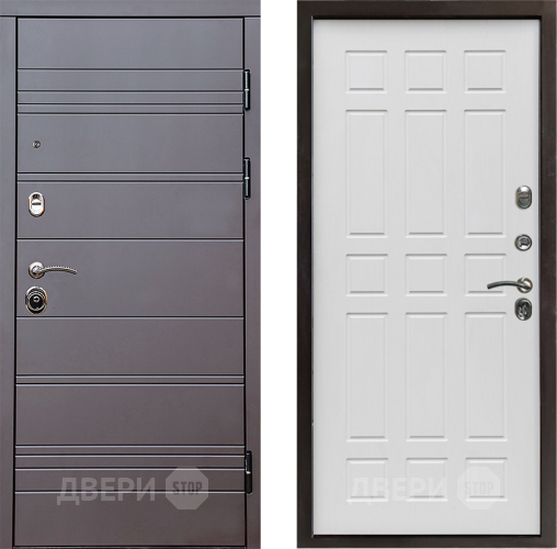 Дверь Престиж Линия Браун Спарта Белое дерево в Дубне