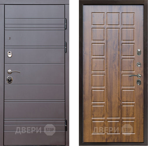 Входная металлическая Дверь Престиж Линия Браун Престиж Дуб в Дубне