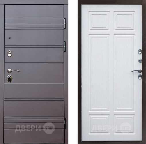 Входная металлическая Дверь Престиж Линия Браун Премиум Лиственница белая в Дубне