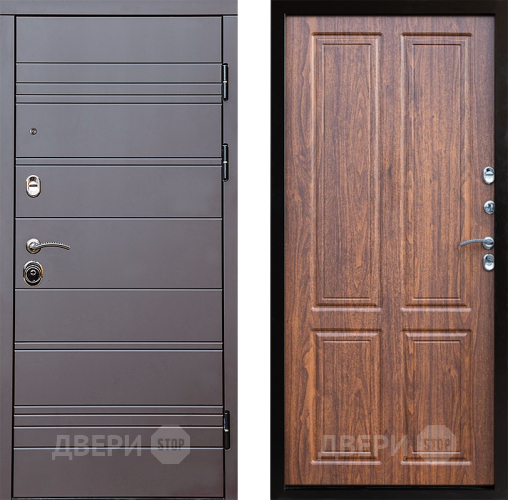 Входная металлическая Дверь Престиж Линия Браун Премиум Орех светлый в Дубне