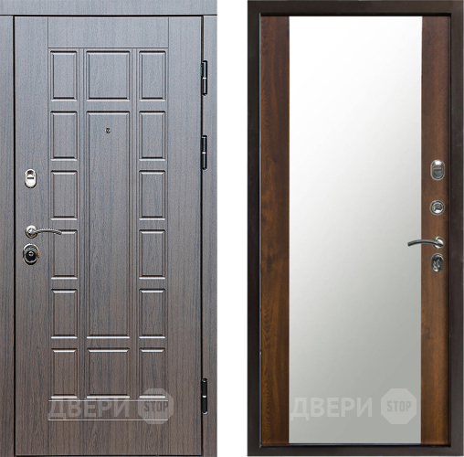 Входная металлическая Дверь Престиж Престиж Зеркало Дуб в Дубне