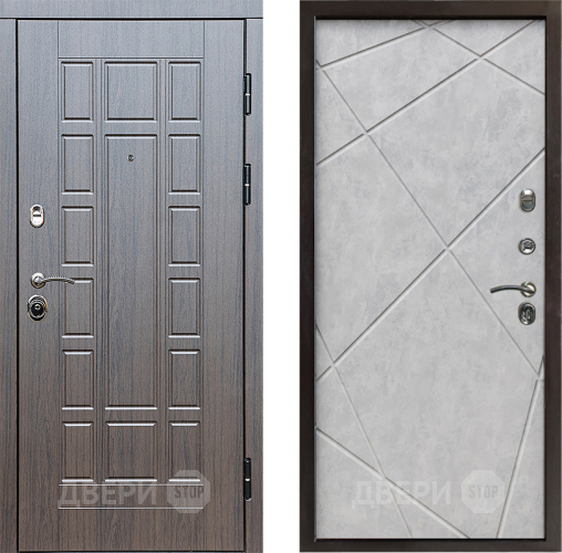 Входная металлическая Дверь Престиж Престиж Лучи Бетон светлый в Дубне