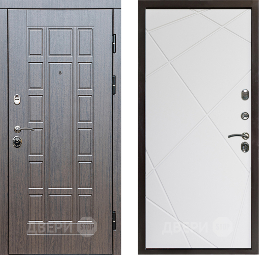 Входная металлическая Дверь Престиж Престиж Лучи Бетон белый в Дубне