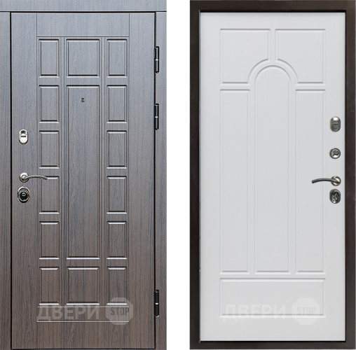 Входная металлическая Дверь Престиж Престиж Арка Белое дерево в Дубне