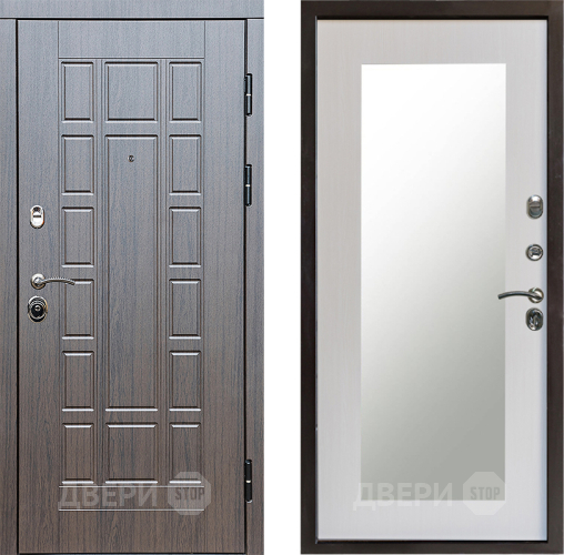 Входная металлическая Дверь Престиж Престиж Зеркло Пастораль Лиственница белая в Дубне