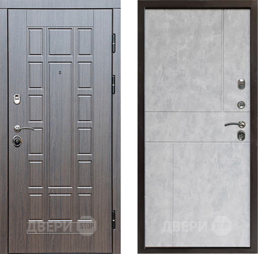 Входная металлическая Дверь Престиж Престиж Горизонт Бетон светлый в Дубне