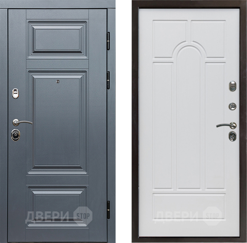 Входная металлическая Дверь Престиж Премиум Арка Белое дерево в Дубне