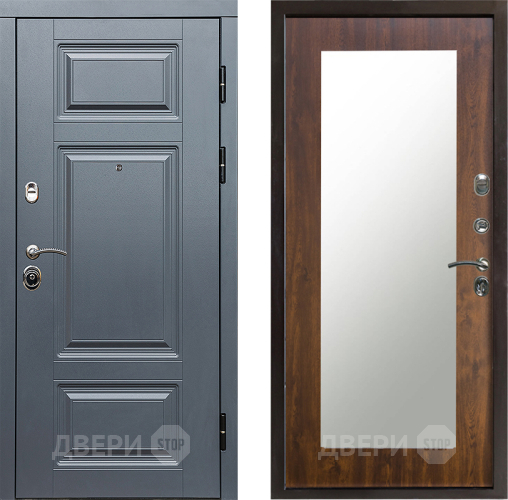 Входная металлическая Дверь Престиж Премиум Зеркло Пастораль Дуб в Дубне