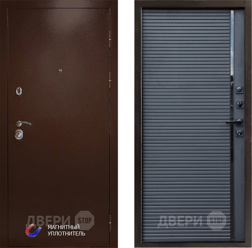 Входная металлическая Дверь Престиж Медь Porte Черный кварц в Дубне