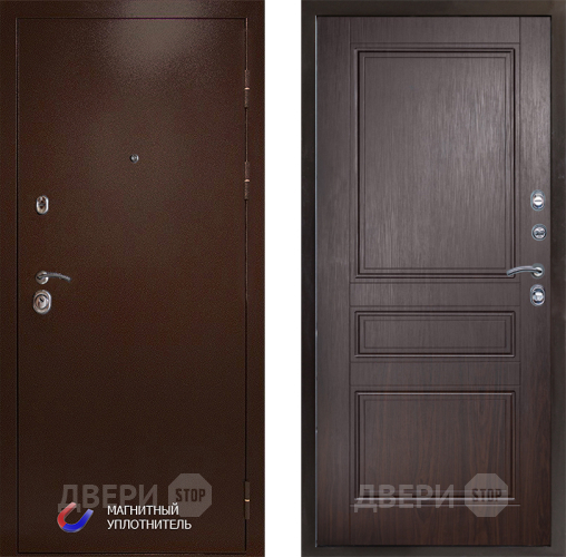 Входная металлическая Дверь Престиж Медь Классика Венге в Дубне