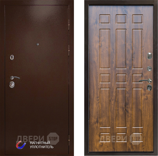 Входная металлическая Дверь Престиж Медь Спарта Дуб в Дубне