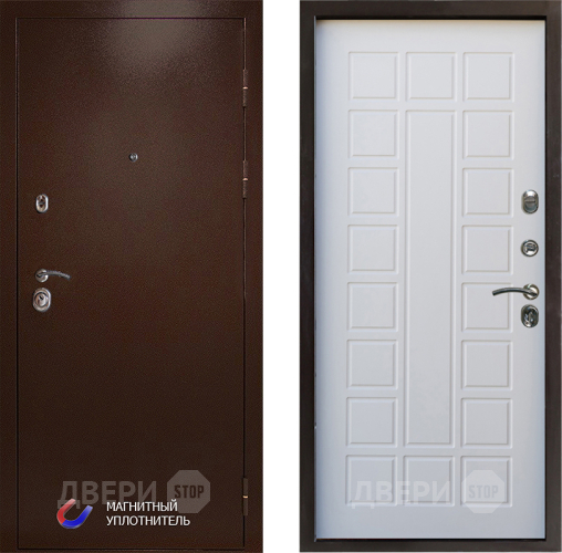 Входная металлическая Дверь Престиж Медь Престиж Белое дерево в Дубне