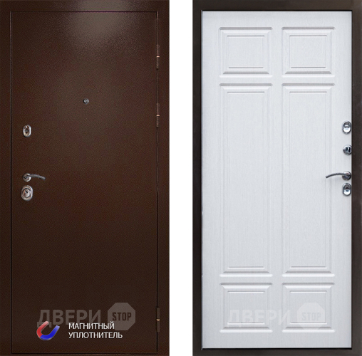 Входная металлическая Дверь Престиж Медь Премиум Лиственница белая в Дубне