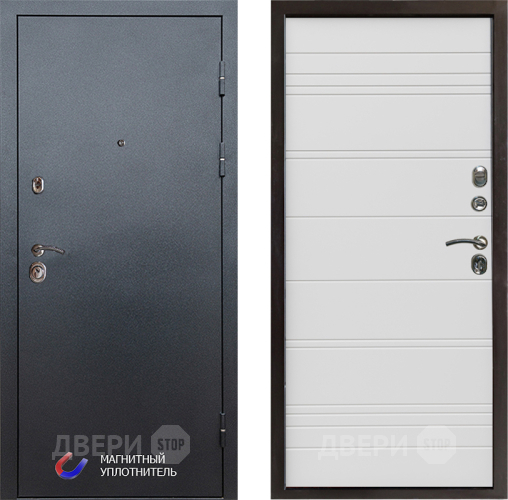 Дверь Престиж Графит Line Белый в Дубне