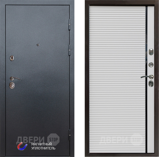 Входная металлическая Дверь Престиж Графит Porte Белый в Дубне