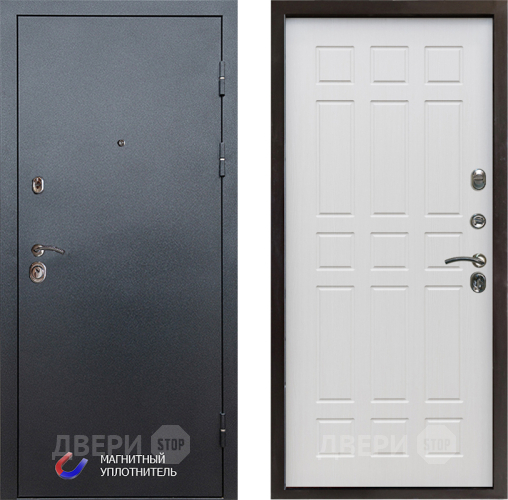 Входная металлическая Дверь Престиж Графит Спарта Лиственница белая в Дубне
