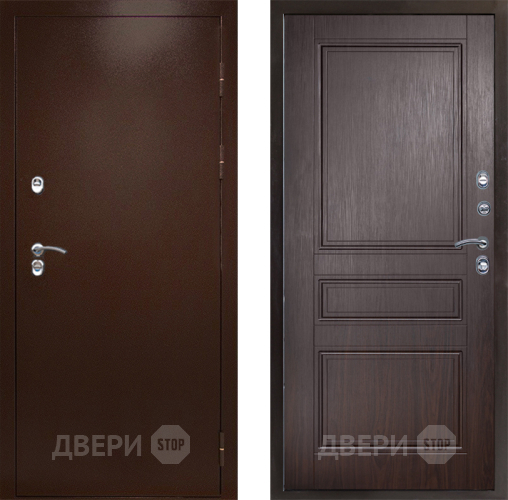 Входная металлическая Дверь Престиж TERMO с терморазрывом Снегирь Медь Классика Венге в Дубне