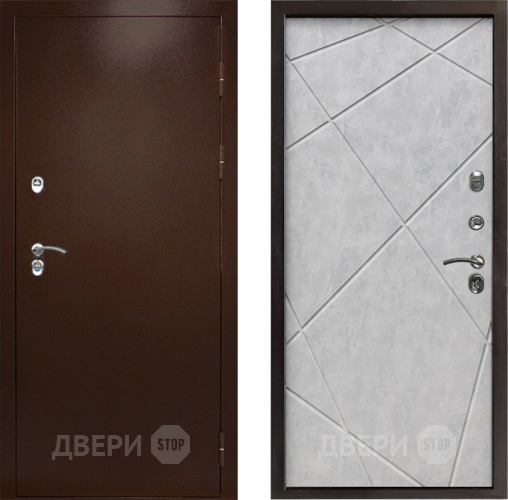 Входная металлическая Дверь Престиж TERMO с терморазрывом Снегирь Медь Лучи Бетон светлый в Дубне