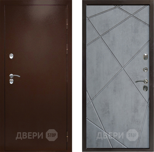 Входная металлическая Дверь Престиж TERMO с терморазрывом Снегирь Медь Лучи Бетон темный в Дубне