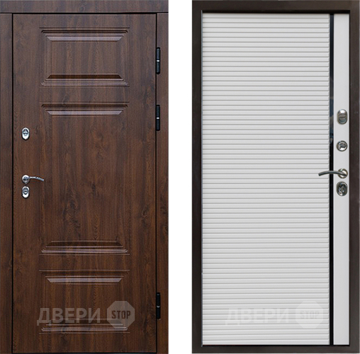 Входная металлическая Дверь Престиж TERMO с терморазрывом Премиум Орех Porte Белый в Дубне