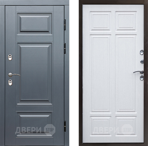 Входная металлическая Дверь Престиж TERMO с терморазрывом Премиум Грэй Премиум Лиственница белая в Дубне