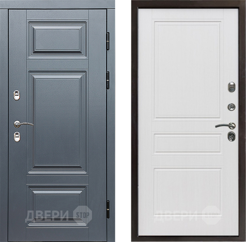 Дверь Престиж TERMO с терморазрывом Премиум Грэй Классика Белое дерево в Дубне