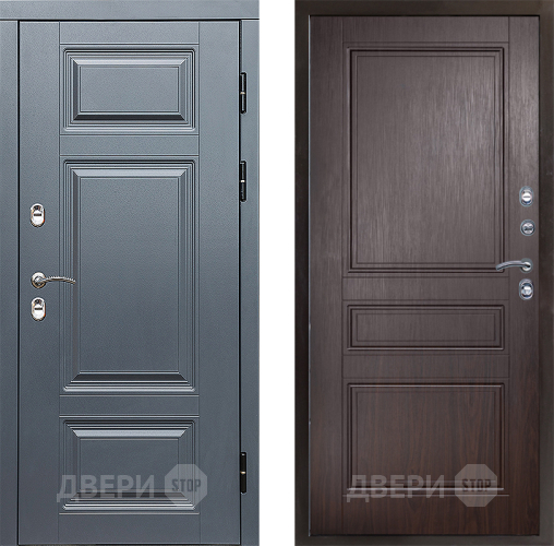 Входная металлическая Дверь Престиж TERMO с терморазрывом Премиум Грэй Классика Венге в Дубне