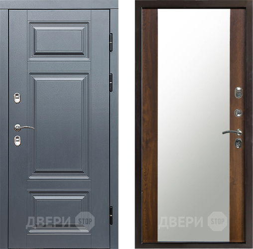 Дверь Престиж TERMO с терморазрывом Премиум Грэй Зеркало Дуб в Дубне