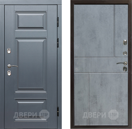 Дверь Престиж TERMO с терморазрывом Премиум Грэй Горизонт Бетон темный в Дубне